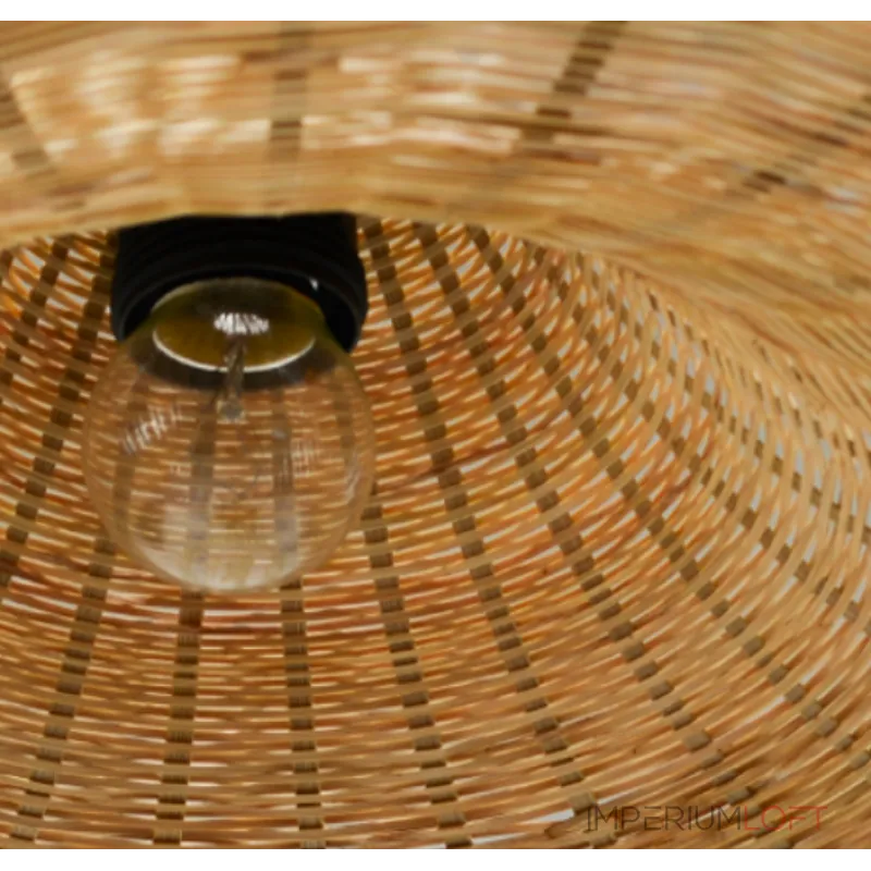 Подвесной светильник Straw Hat Pendant D60 из плетеного ротанга