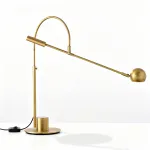 Настольная лампа Restoration Hardware ORBITER II desk lamp Brass с поворотным плафоном