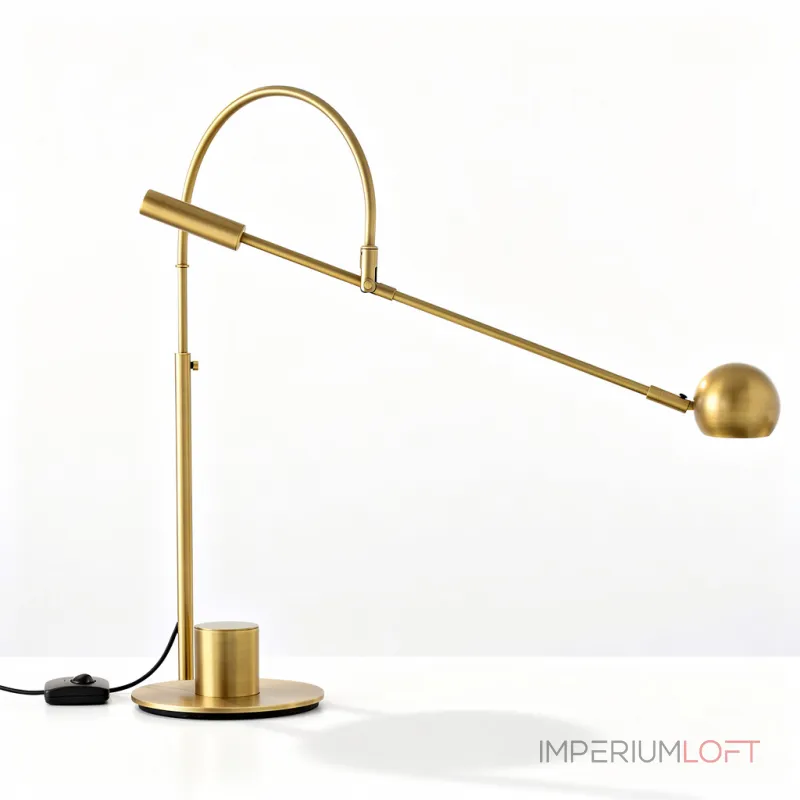 Настольная лампа Restoration Hardware ORBITER II desk lamp Brass с поворотным плафоном Настольная лампа Restoration Hardware ORBITER II desk lamp Brass с поворотным плафоном
