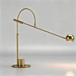 Настольная лампа Restoration Hardware ORBITER II desk lamp Brass с поворотным плафоном