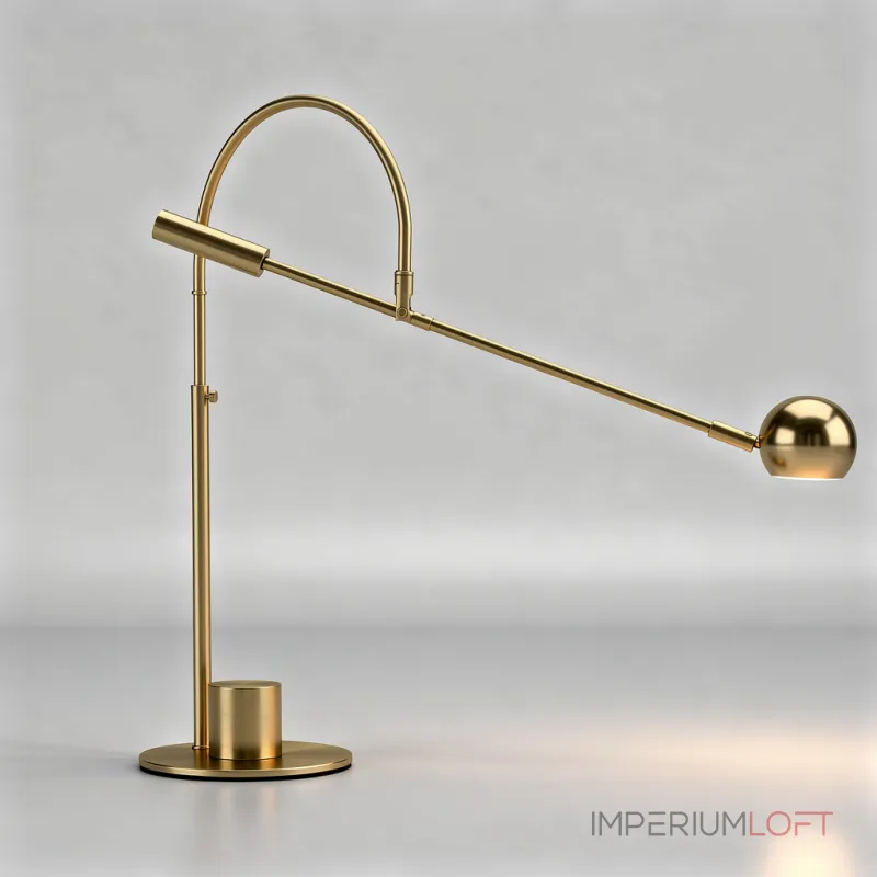 Настольная лампа Restoration Hardware ORBITER II desk lamp Brass с поворотным плафоном Настольная лампа Restoration Hardware ORBITER II desk lamp Brass с поворотным плафоном