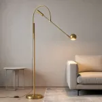 Торшер Restoration Hardware ORBITER II Task Floor Brass с поворотным плафоном