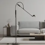 Торшер Restoration Hardware ORBITER II Task Floor Black с поворотным плафоном