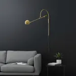 Бра Restoration Hardware ORBITER II Wall lamp Brass с поворотным плафоном