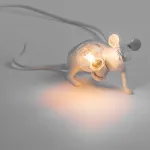 Настольная лампа Mouse Lying White с оригинальным оформлением в виде милой мышки