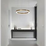 Подвесная люстра Light Ring Horizontal D80 Золотой с акриловым плафоном