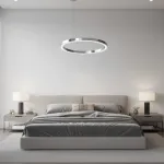 Подвесная люстра Light Ring Horizontal D120 Хром с акриловым плафоном