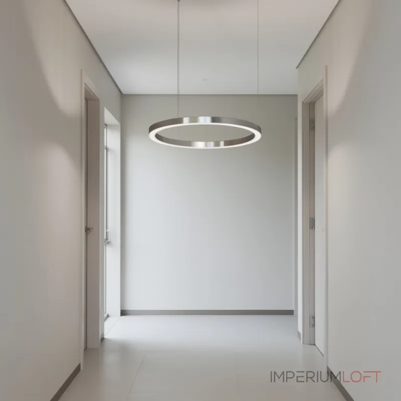 Подвесная люстра Light Ring Horizontal D120 Хром с акриловым плафоном Подвесная люстра Light Ring Horizontal D120 Хром с акриловым плафоном