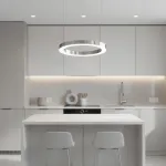 Подвесная люстра Light Ring Horizontal D30 Хром с акриловым плафоном