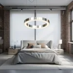 Подвесная люстра Light Ring Horizontal D40 Хром с акриловым плафоном