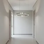 Подвесная люстра Light Ring Horizontal D60 Хром с акриловым плафоном