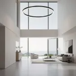 Подвесная люстра Light Ring Horizontal D150 Чёрный с акриловым плафоном
