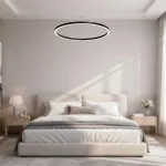 Подвесная люстра Light Ring Horizontal D150 Чёрный с акриловым плафоном