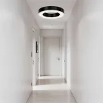Подвесная люстра Light Ring Horizontal D30 Чёрный с акриловым плафоном