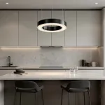 Подвесная люстра Light Ring Horizontal D30 Чёрный с акриловым плафоном