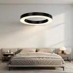Подвесная люстра Light Ring Horizontal D40 Чёрный с акриловым плафоном