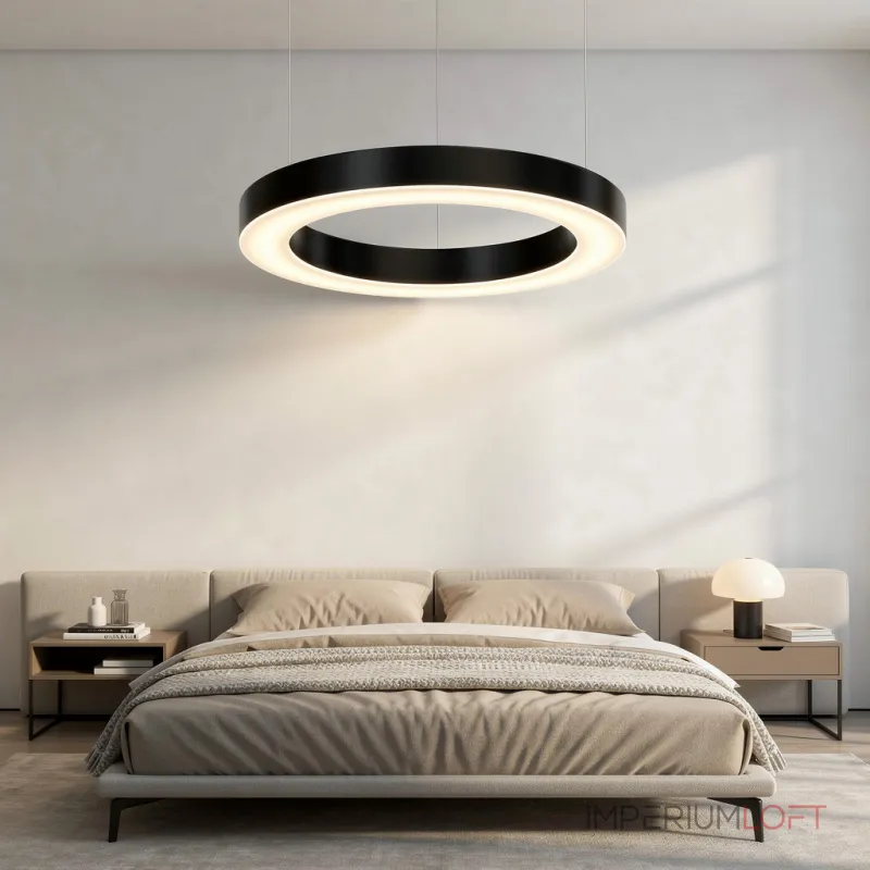 Подвесная люстра Light Ring Horizontal D40 Чёрный с акриловым плафоном Подвесная люстра Light Ring Horizontal D40 Чёрный с акриловым плафоном