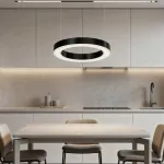Подвесная люстра Light Ring Horizontal D40 Чёрный с акриловым плафоном