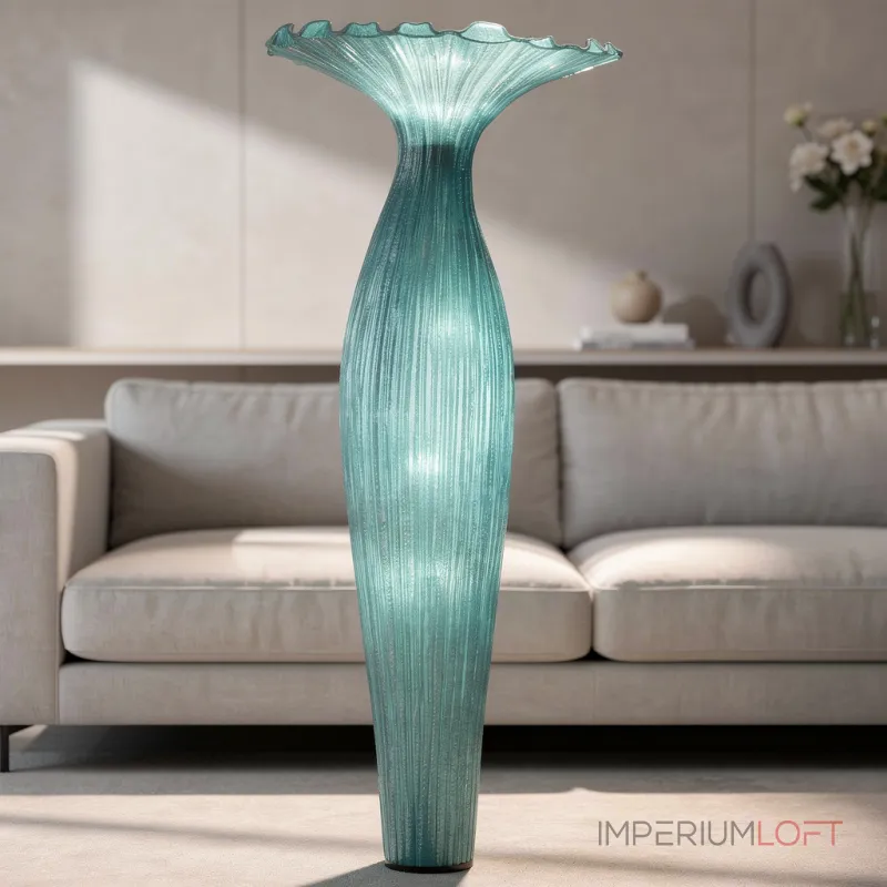 Торшер Aqua Creations Morning Glory H110 Blue с изящным текстильным плафоном