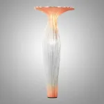 Торшер Aqua Creations Morning Glory H180 Orange с изящным текстильным плафоном