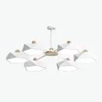 Люстра на штанге GEOMETRIC CH 6 White  в лаконичном строгом стиле
