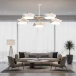 Люстра на штанге GEOMETRIC CH 5 White  в лаконичном строгом стиле