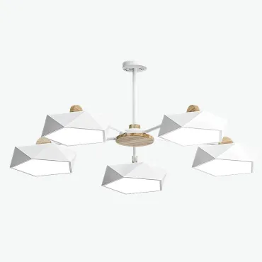 Люстра на штанге GEOMETRIC CH 5 White Люстра на штанге GEOMETRIC CH 5 White