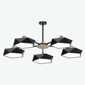 Люстра на штанге GEOMETRIC CH 5 Black Люстра на штанге GEOMETRIC CH 5 Black