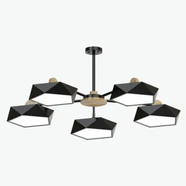 Люстра на штанге GEOMETRIC CH 5 Black Люстра на штанге GEOMETRIC CH 5 Black