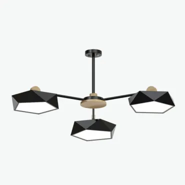 Люстра на штанге GEOMETRIC CH 3 Black Люстра на штанге GEOMETRIC CH 3 Black