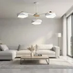 Люстра на штанге GEOMETRIC CH 3 White  в лаконичном строгом стиле