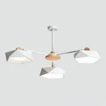 Люстра на штанге GEOMETRIC CH 3 White  в лаконичном строгом стиле