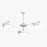 Люстра на штанге GEOMETRIC CH 3 White  в лаконичном строгом стиле