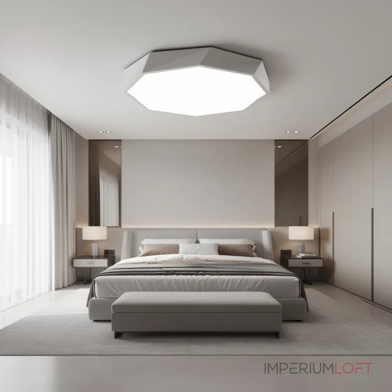 Потолочный светильник GEOMETRIC A D30 White в лаконичном строгом стиле Потолочный светильник GEOMETRIC A D30 White в лаконичном строгом стиле
