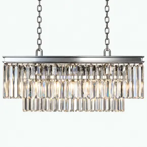 Подвесная люстра RH 1920S ODEON CLEAR GLASS FRINGE Chrome L94
