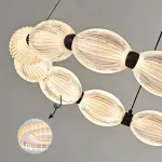 Кольцевые люстры и светильники CARA ELLIPSE RING P2 D68 D88 Gold