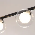 Подвесной светильник LINDA LONG P7 Black Double со стеклянными шарами