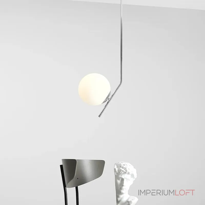 Подвесной светильник FlexIC Lights Family Michael Anastassiades D30 Chrome со стеклянным плафоном в форме шара Подвесной светильник FlexIC Lights Family Michael Anastassiades D30 Chrome со стеклянным плафоном в форме шара