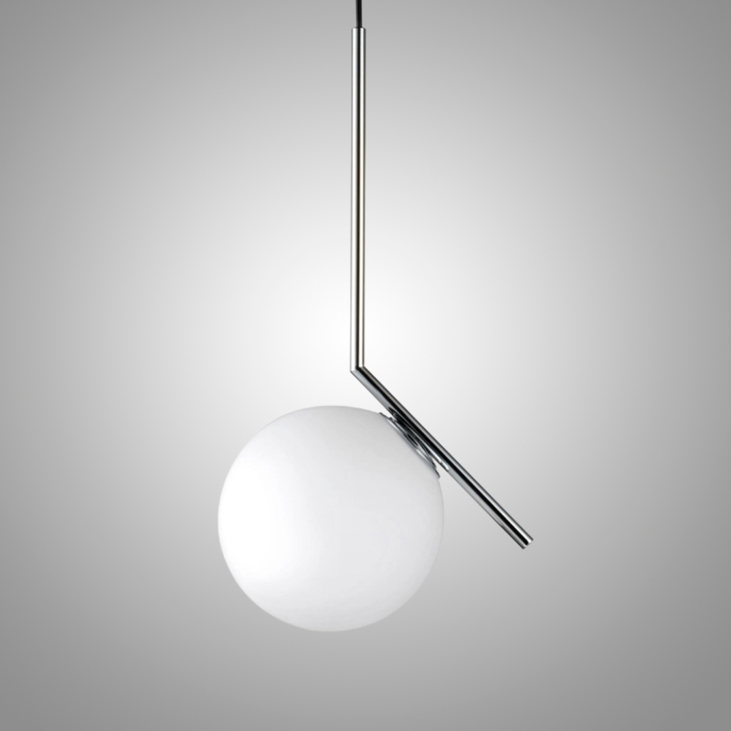 Подвесной светильник FlexIC Lights Family Michael Anastassiades D30 Chrome со стеклянным плафоном в форме шара Подвесной светильник FlexIC Lights Family Michael Anastassiades D30 Chrome со стеклянным плафоном в форме шара