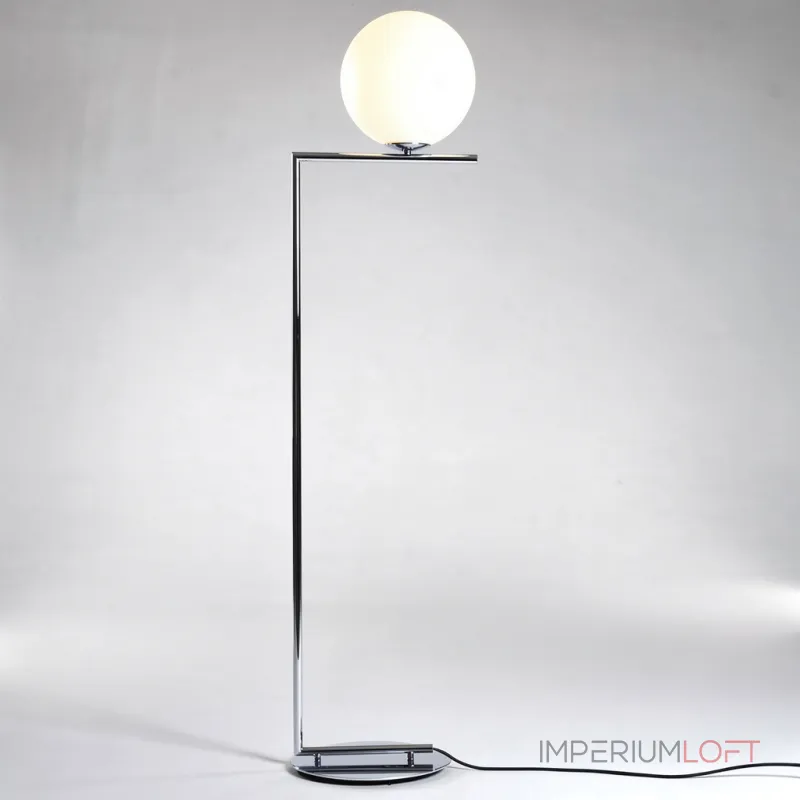 Торшер FlexIC Lights Family Michael Anastassiades Chrome со стеклянным плафоном в форме шара