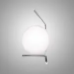 Настольная лампа STEM TAB D20 Chrome со стеклянным плафоном