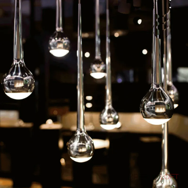 Подвесной светильник Falling Up Pendant Light Silver с лаконичным плафоном