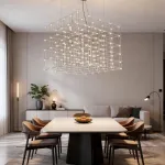 Подвесная люстра Quasar Cosmos Square LED pendant light 300/300/300 геометрической формы