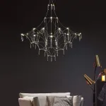 Подвесная люстра MARQUISE D120 Gold воздушной конструкции