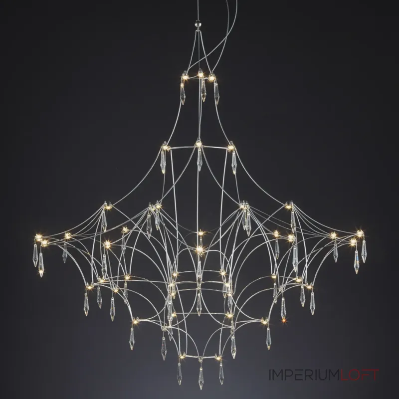 Подвесная люстра MARQUISE D120 Chrome воздушной конструкции Подвесная люстра MARQUISE D120 Chrome воздушной конструкции