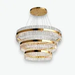 Подвесная люстра SALMINA D100+80+60+40 со стеклянным фактурным плафоном