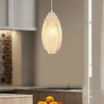 Люстра ENOR PETRA S c рифлеными стеклянными лепестками