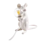 Настольная лампа Mouse Standing White Left с оригинальным оформлением в виде милой мышки