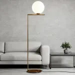 Торшер  FlexIC Lights Family Michael Anastassiades Gold со стеклянным плафоном в форме шара