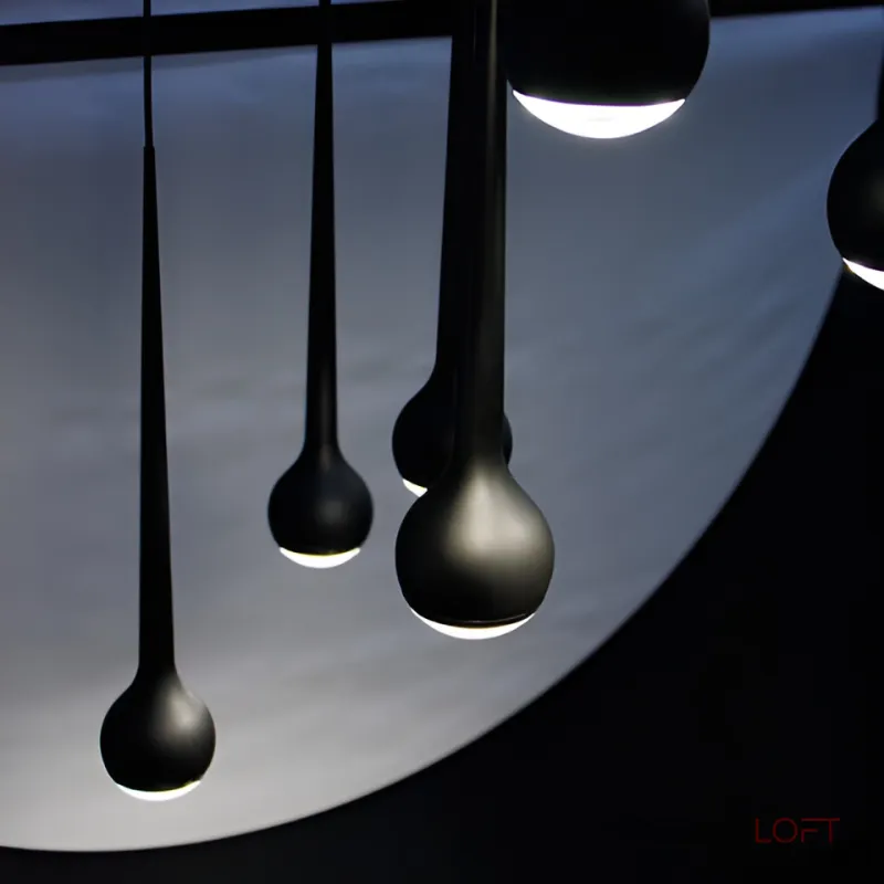 Подвесной светильник Falling Up Pendant Light Black с лаконичным плафоном